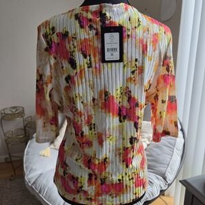 DKNY Multicolor Abstract Blouse